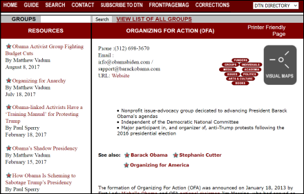 Discover the Networks Obama's OFA